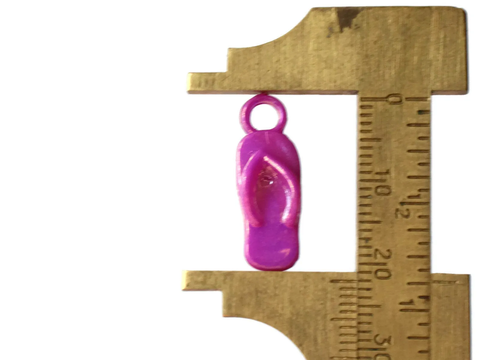 40 22mm Flip Flop Charms Mixed Color Sandal Charms Miniature Plastic Shoe Beads bI2