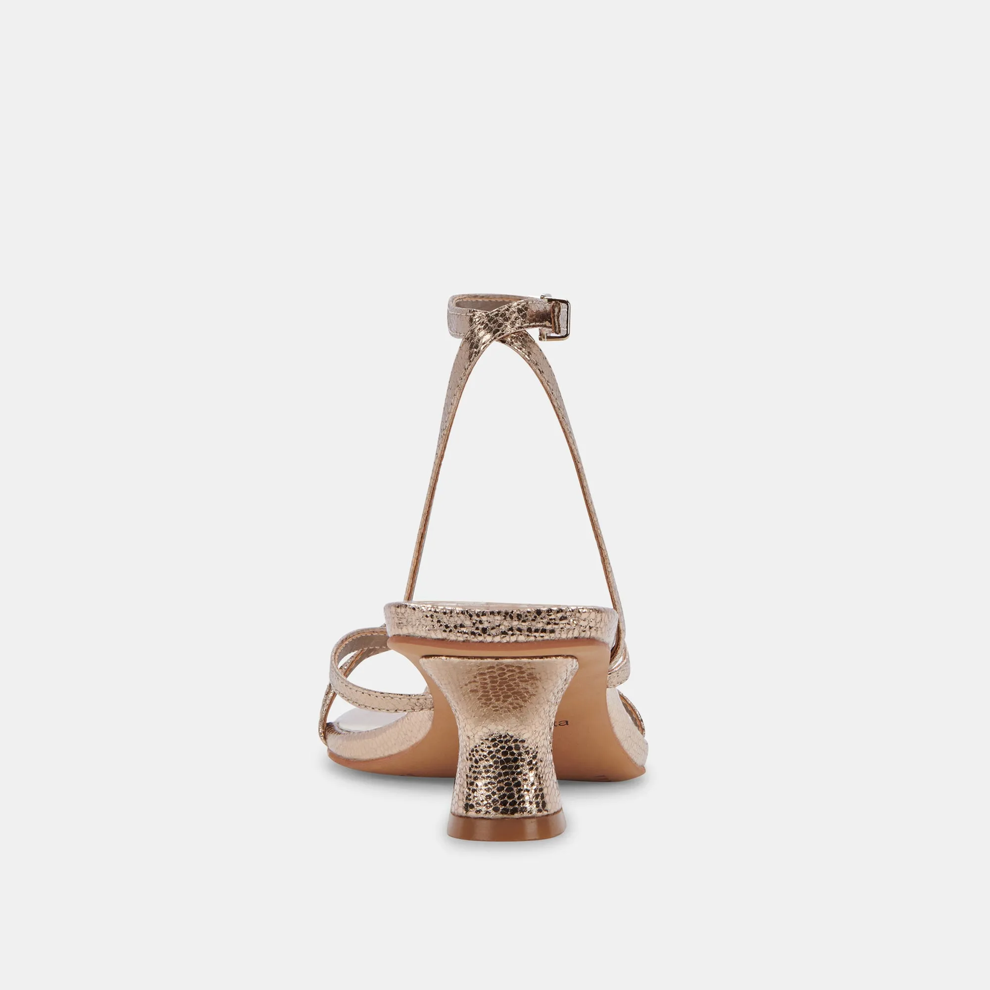 BAYLOR HEELS DARK GOLD CRACKLED STELLA