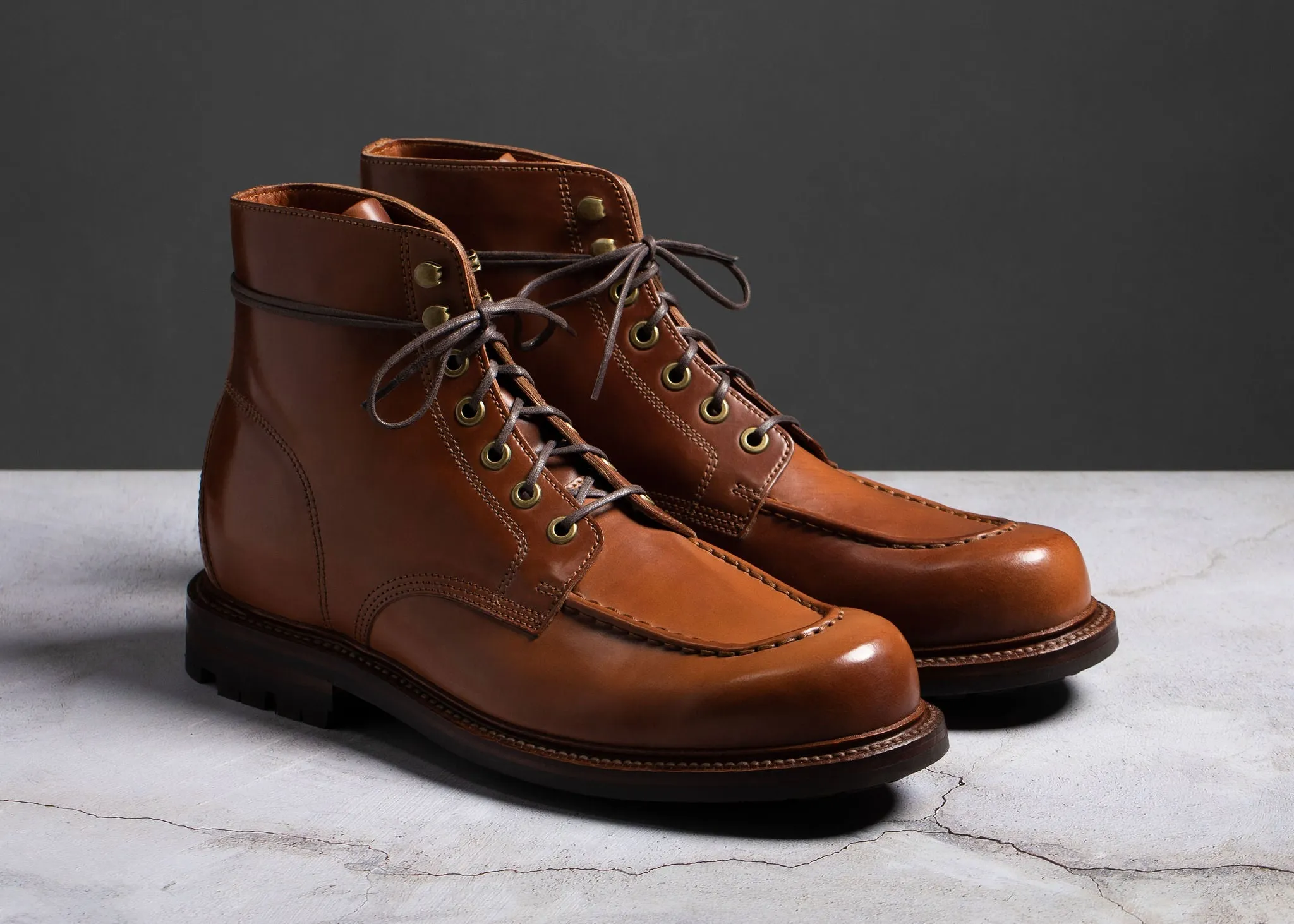 Brass Boot Honey Glazed Shell Cordovan