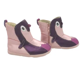 GIRL SIZE 12 YOUTH - ZOOLIGANS, Pawflex Penguin Graphic Boots EUC B19