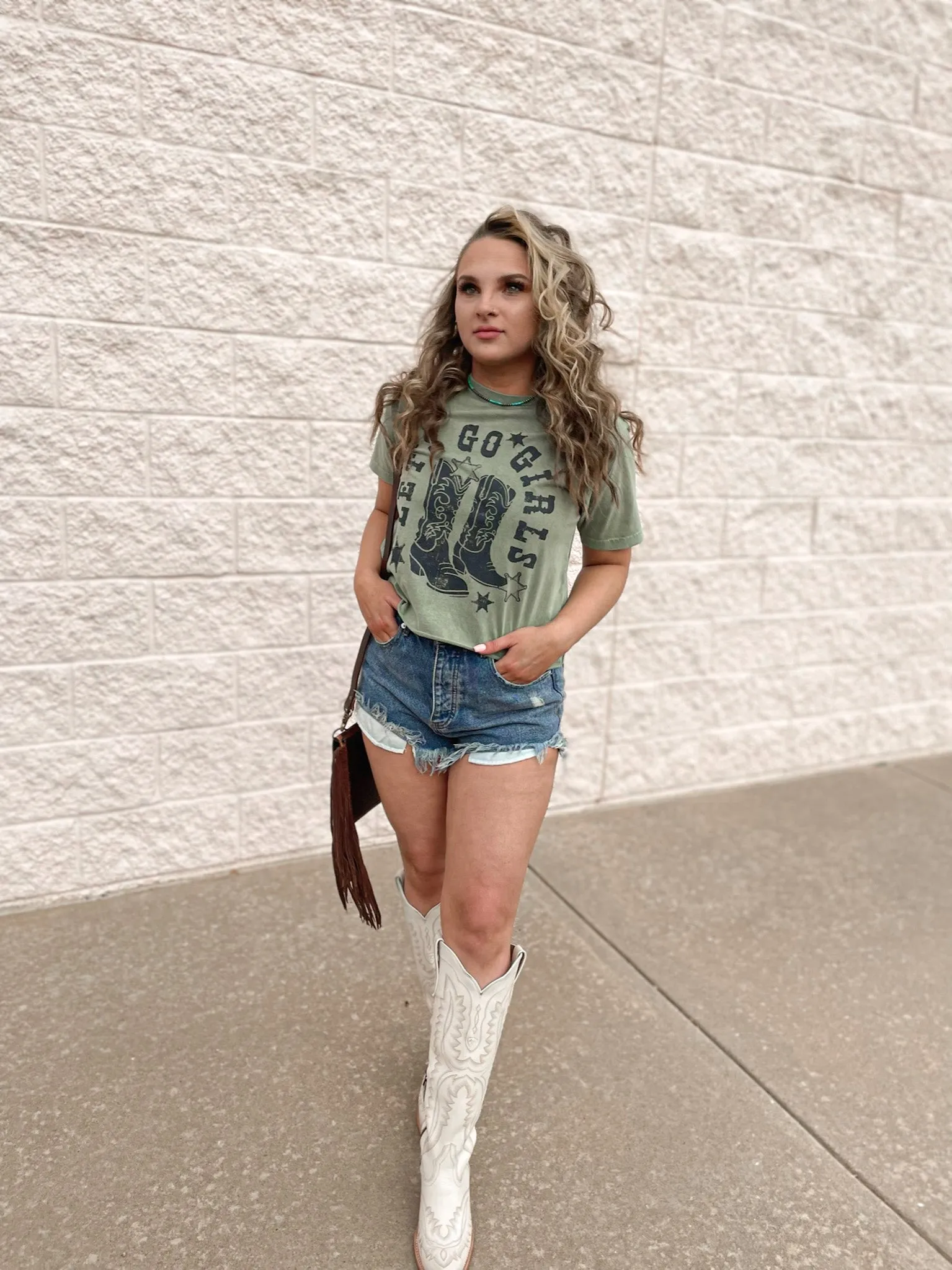 Let's Go Girls Graphic Crop