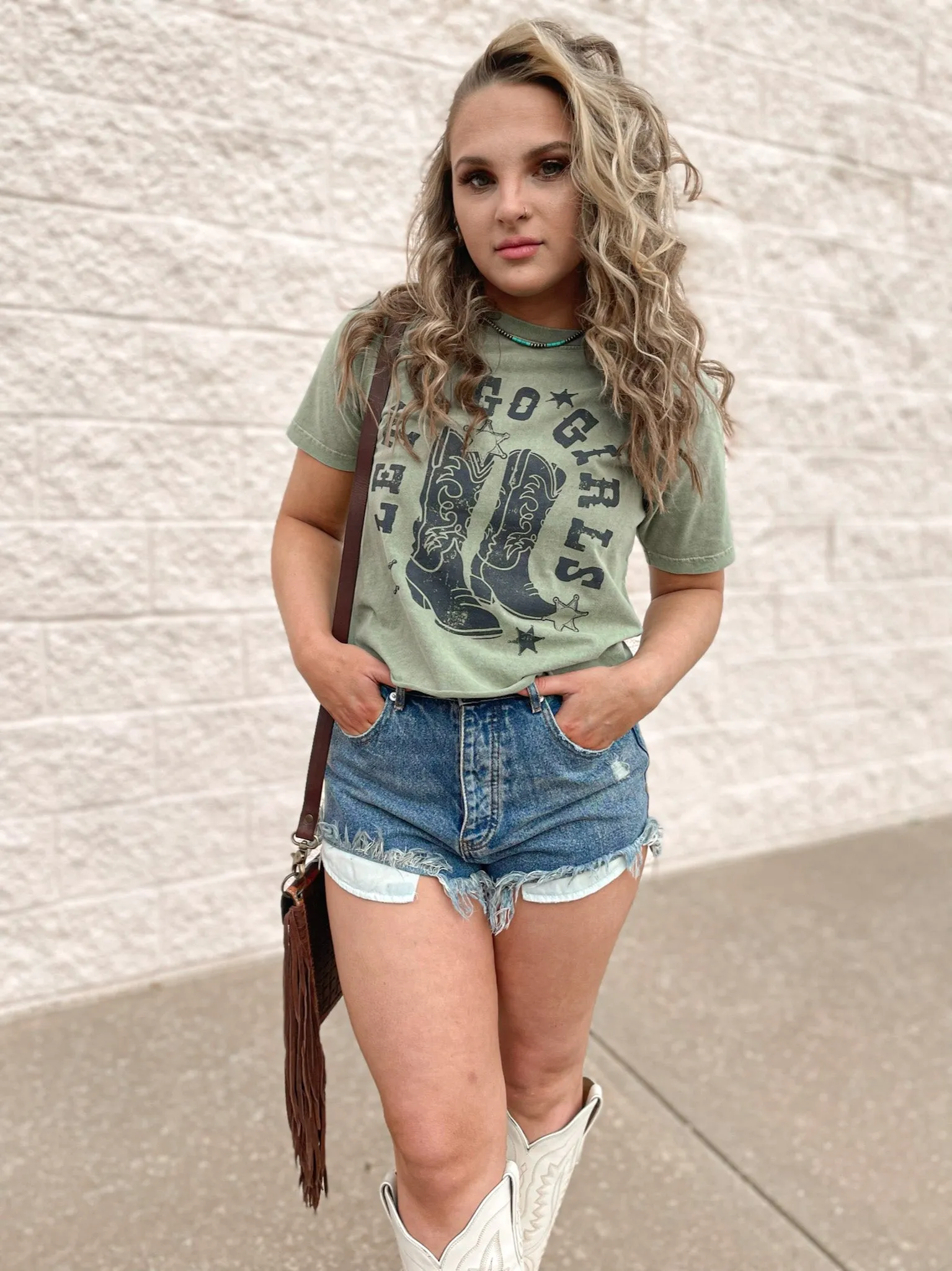 Let's Go Girls Graphic Crop