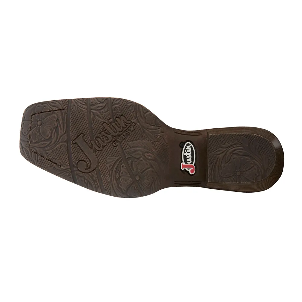 Rae Taupe Embroidered Square Toe Cowboy Boots