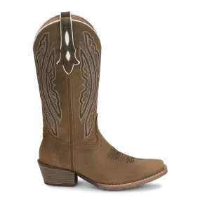 Rae Taupe Embroidered Square Toe Cowboy Boots